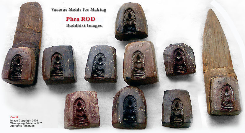 Depictions of Various Molds for making Thai Amulets